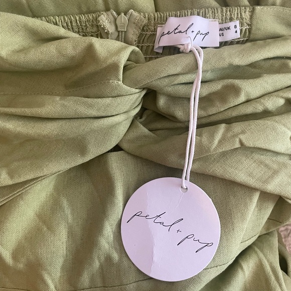 Olive Green Strapless Dress - Picture 4 of 5